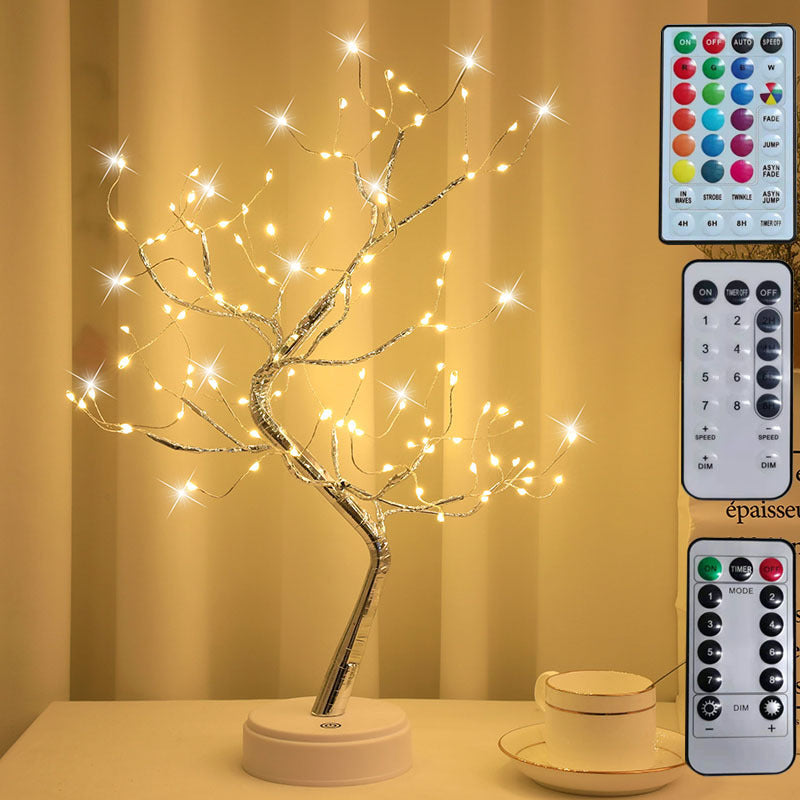 Starry Sky LED Copper‑Wire Tree Lamp – Multi‑Color Decorative Light
