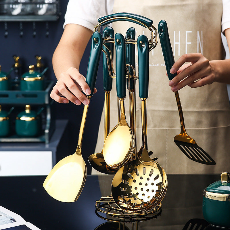 7‑Piece Stainless Steel & Silicone Kitchen Utensil Set