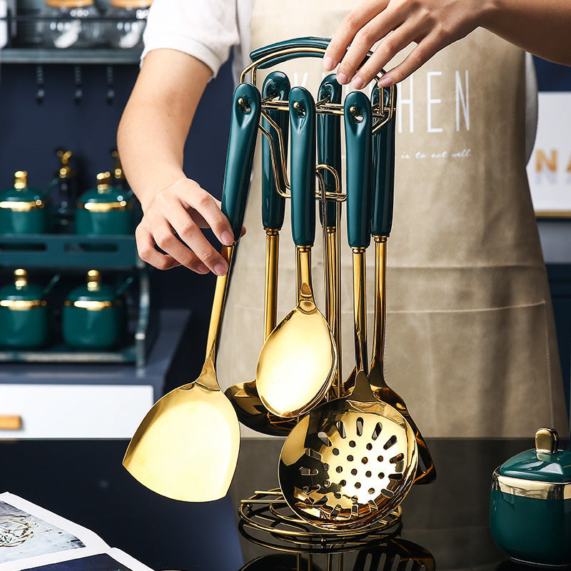 7‑Piece Stainless Steel & Silicone Kitchen Utensil Set