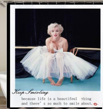 Afro‑Girl Retro 3D Polyester Shower Curtain (with Hooks)