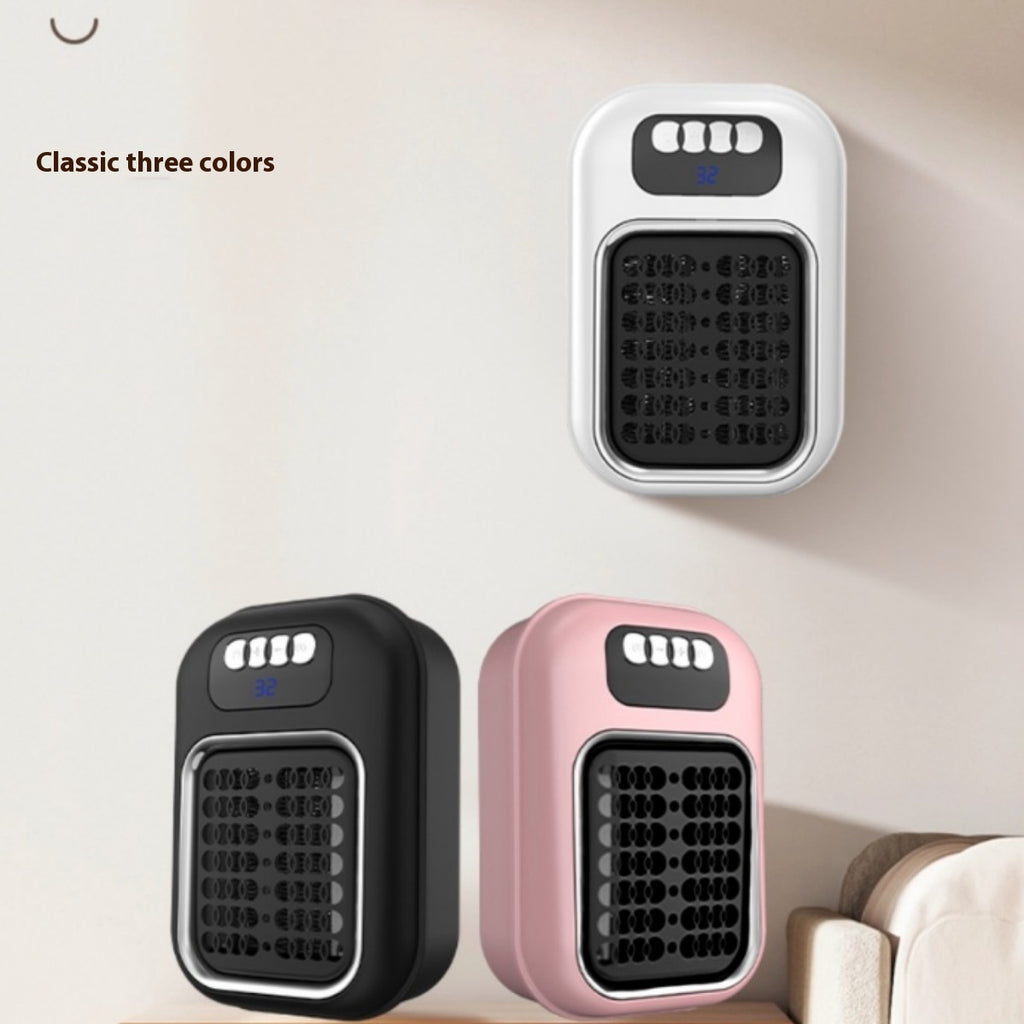 Wall‑Mounted Small Electric Heater with Remote & Thermostat