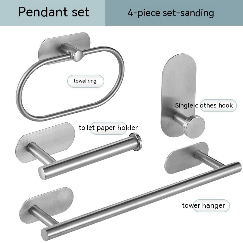 Single-Bar Stainless Steel Bathroom Towel Rack