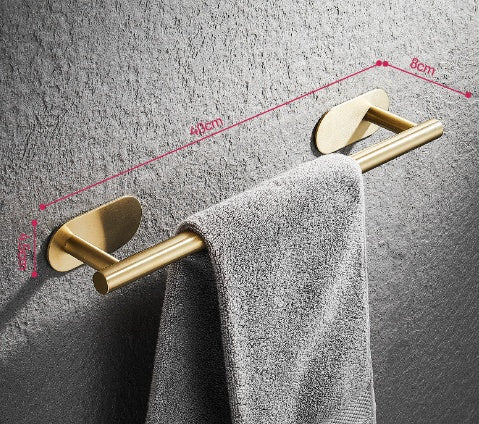 Single-Bar Stainless Steel Bathroom Towel Rack