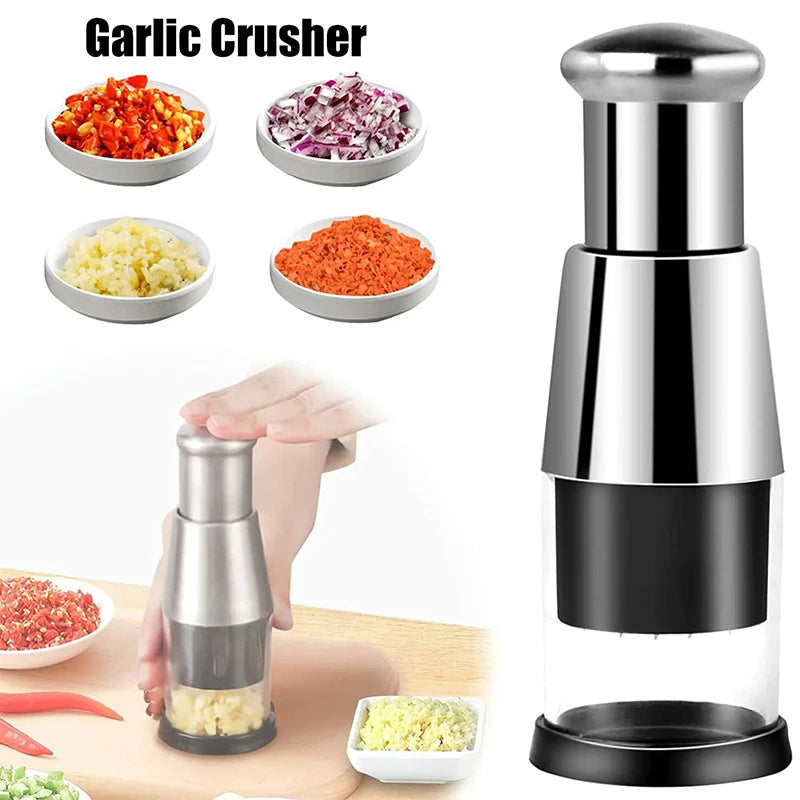 3-in-1 Garlic & Vegetable Chopper Press – Manual Garlic Crusher