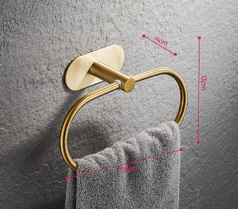 Single-Bar Stainless Steel Bathroom Towel Rack